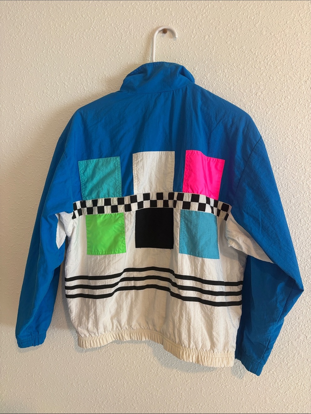 Vintage HEAD Sportswear 80s 90s Windbreaker Jacket Geometric Colorblock Small